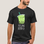 Voelt Bobb-ly Grappig Boba Thee Stomme Donkere BG T-shirt (Voorkant)