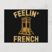 Voelt Franse Vintage Guillotine Briefkaart (Voorkant)