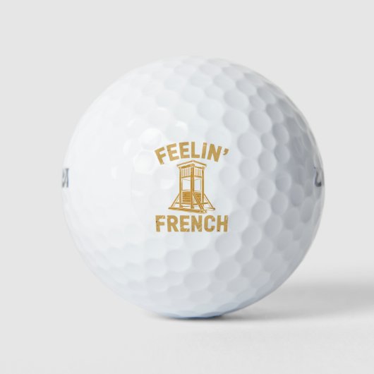 Voelt Franse Vintage Guillotine Golfballen (Voorkant)