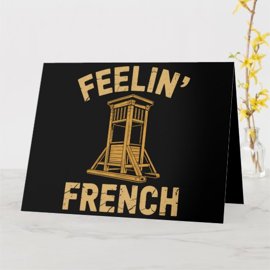 Voelt Franse Vintage Guillotine Kaart (Gele Bloem)