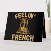 Voelt Franse Vintage Guillotine Kaart (Voorkant)
