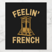 Voelt Franse Vintage Guillotine Wijn Etiket (Enkel label)