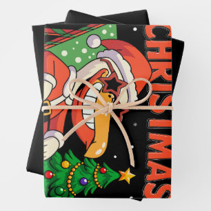 Voelt je relaxed deze kerst Pelikaan Retro Vakanti Inpakpapier Vel