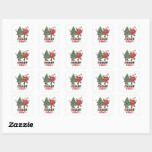 Voelt Jolly Kerstmis Heet Cacao Groovy Kerstmis Vierkante Sticker (Vel)