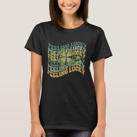 Voelt Lucky Smile Face St Patrick Day T-shirt (Voorkant)