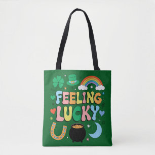 Voelt Lucky St Patricks Day Charme Ierse Klavertje Tote Bag