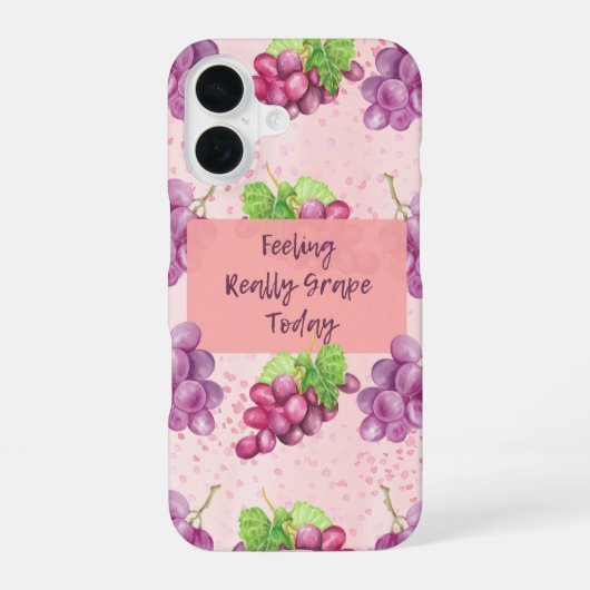 Voelt Me Echt Druif Vandaag iPhone 16 Hoesje (Achterkant)