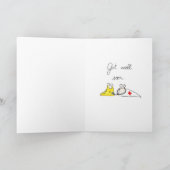 Voelt u zich lusteloos? Beterschap. Wenskaart Kaart (Binnen)