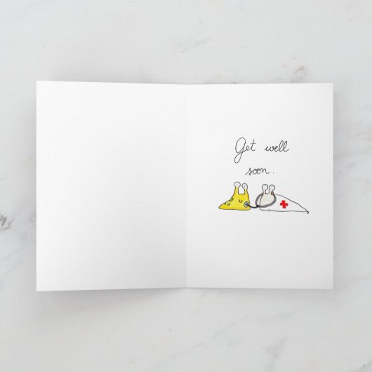 Voelt u zich lusteloos? Beterschap. Wenskaart Kaart (Binnen)