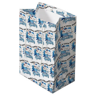 Voelt zich een beetje koud Schattige sneeuwman Medium Cadeauzakje