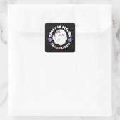 Voelt zich faboolious vierkante sticker (Tas)