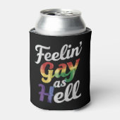 Voelt zich Gay Als Hel LGBT Pride Blikjeskoeler (Blikje Voorkant)