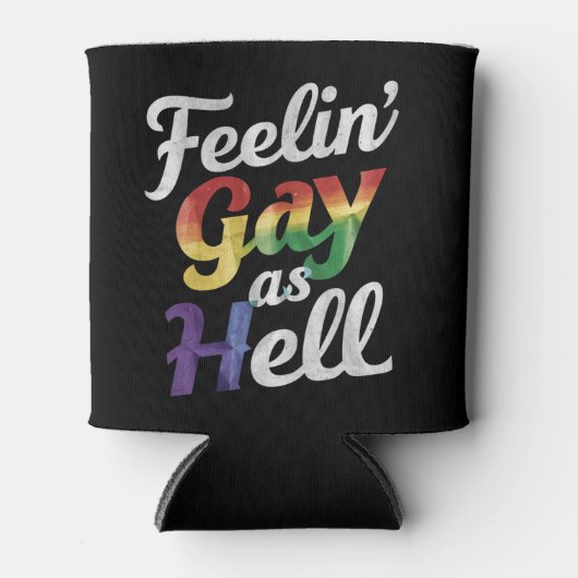 Voelt zich Gay Als Hel LGBT Pride Blikjeskoeler (Voorkant)