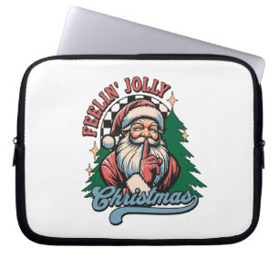 Voelt zich vrolijk Kerstman Laptop Sleeve