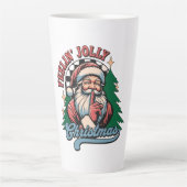 Voelt zich vrolijk Kerstman Latte Mok (Voorkant)