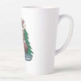 Voelt zich vrolijk Kerstman Latte Mok