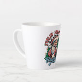 Voelt zich vrolijk Kerstman Latte Mok (Linkerhoek)
