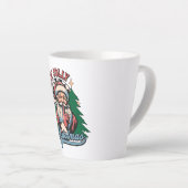 Voelt zich vrolijk Kerstman Latte Mok (Rechterhoek)