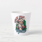 Voelt zich vrolijk Kerstman Latte Mok (Voorkant)