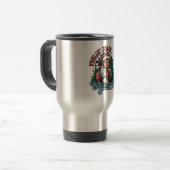 Voelt zich vrolijk Kerstman Reisbeker (Voorkant links)