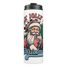 Voelt zich vrolijk Kerstman Thermosbeker