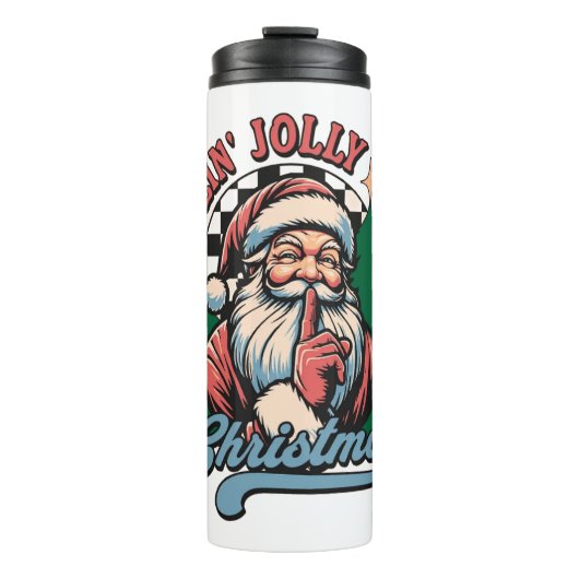 Voelt zich vrolijk Kerstman Thermosbeker (Voorkant)