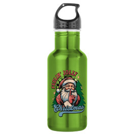 Voelt zich vrolijk Kerstman Waterfles