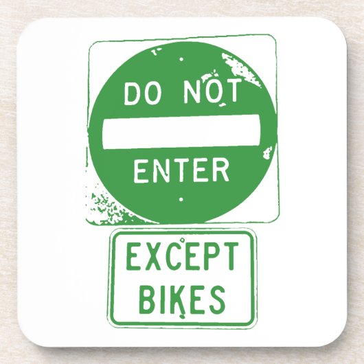 Voer alleen fietsen in bier onderzetter (Voorkant)