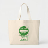 Voer alleen fietsen in grote tote bag (Voorkant)
