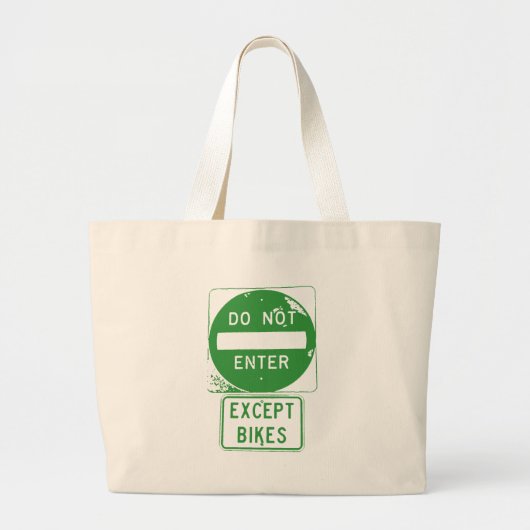 Voer alleen fietsen in grote tote bag (Voorkant)