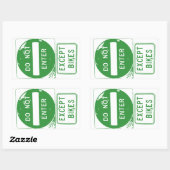 Voer alleen fietsen in rechthoekige sticker (Vel)