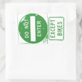 Voer alleen fietsen in rechthoekige sticker (Tas)