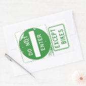 Voer alleen fietsen in rechthoekige sticker (Envelop)