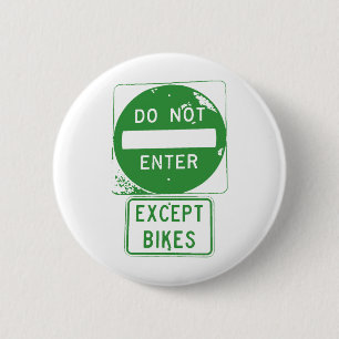 Voer alleen fietsen in ronde button 5,7 cm