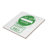 Voer alleen fietsen in tegeltje (Zijkant)