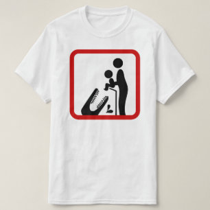 Voer Baby Niet Aan Het Krokodillen Dierentuin Bord T-shirt