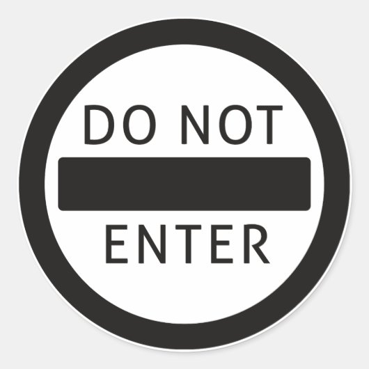 Voer Circle Sticker niet in (Voorkant)