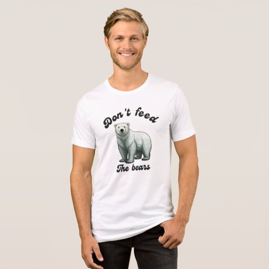Voer de beren niet Tri-Blend shirt (Voorkant volledig)