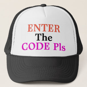 Voer de codebalktrucker in trucker pet