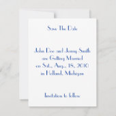 VOER DE DATUURAANKONDIGING EZ OPGESLAGEN om aan te Save The Date (Achterkant)