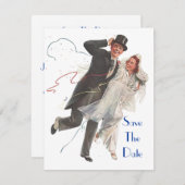 VOER DE DATUURAANKONDIGING EZ OPGESLAGEN om aan te Save The Date (Voorkant / Achterkant)