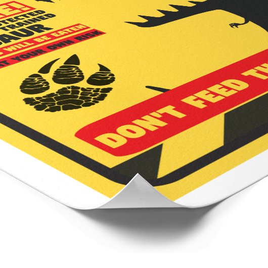 Voer de dinosaurus niet poster (Hoek)