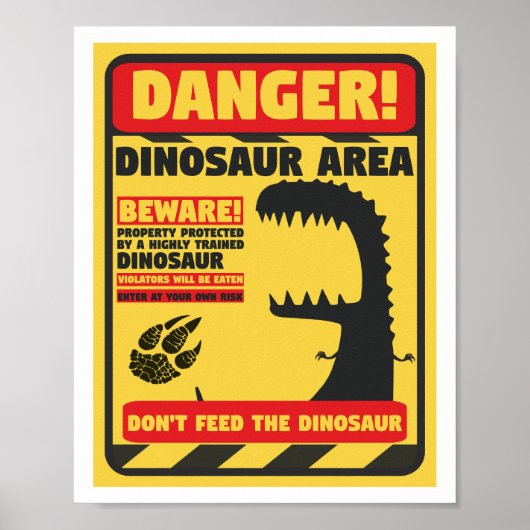 Voer de dinosaurus niet poster (Voorkant)