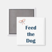 Voer de Dog Herinneringsmagneet Magneet (Voorkant / Achterkant)
