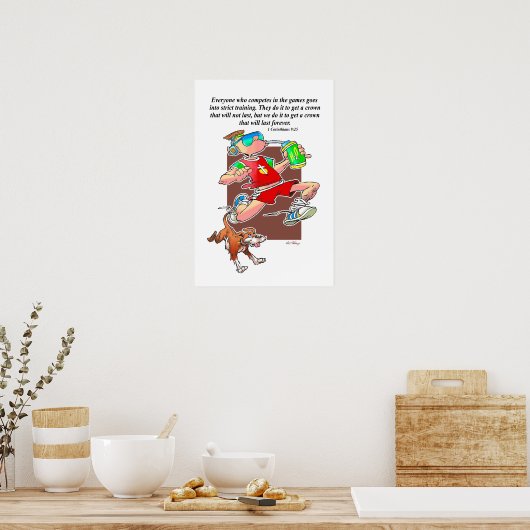 Voer de goede kant uit poster (Keuken)