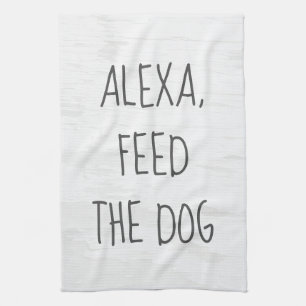 Voer de Hond Alexa Commando Humor Theedoek