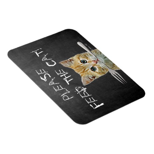 Voer de kat grappige kat magneet (Rechterzijde)