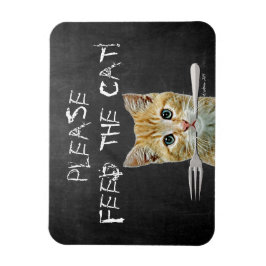 Voer de kat grappige kat magneet