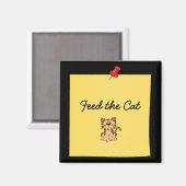 "Voer de Kat" Herinnering post-it-magneet Magneet (Voorkant / Achterkant)