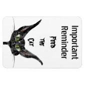 Voer de kattenherinnering magneet (Horizontaal)